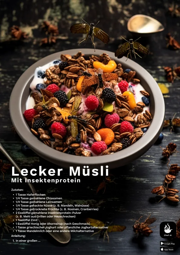 Poster: muesli with insect protein