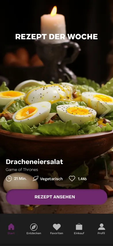 Home with recipe of the week