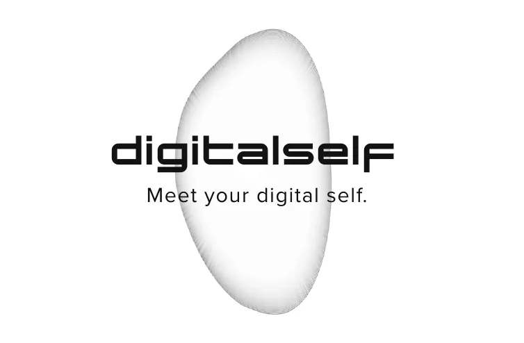 Business card with the digitalself wordmark