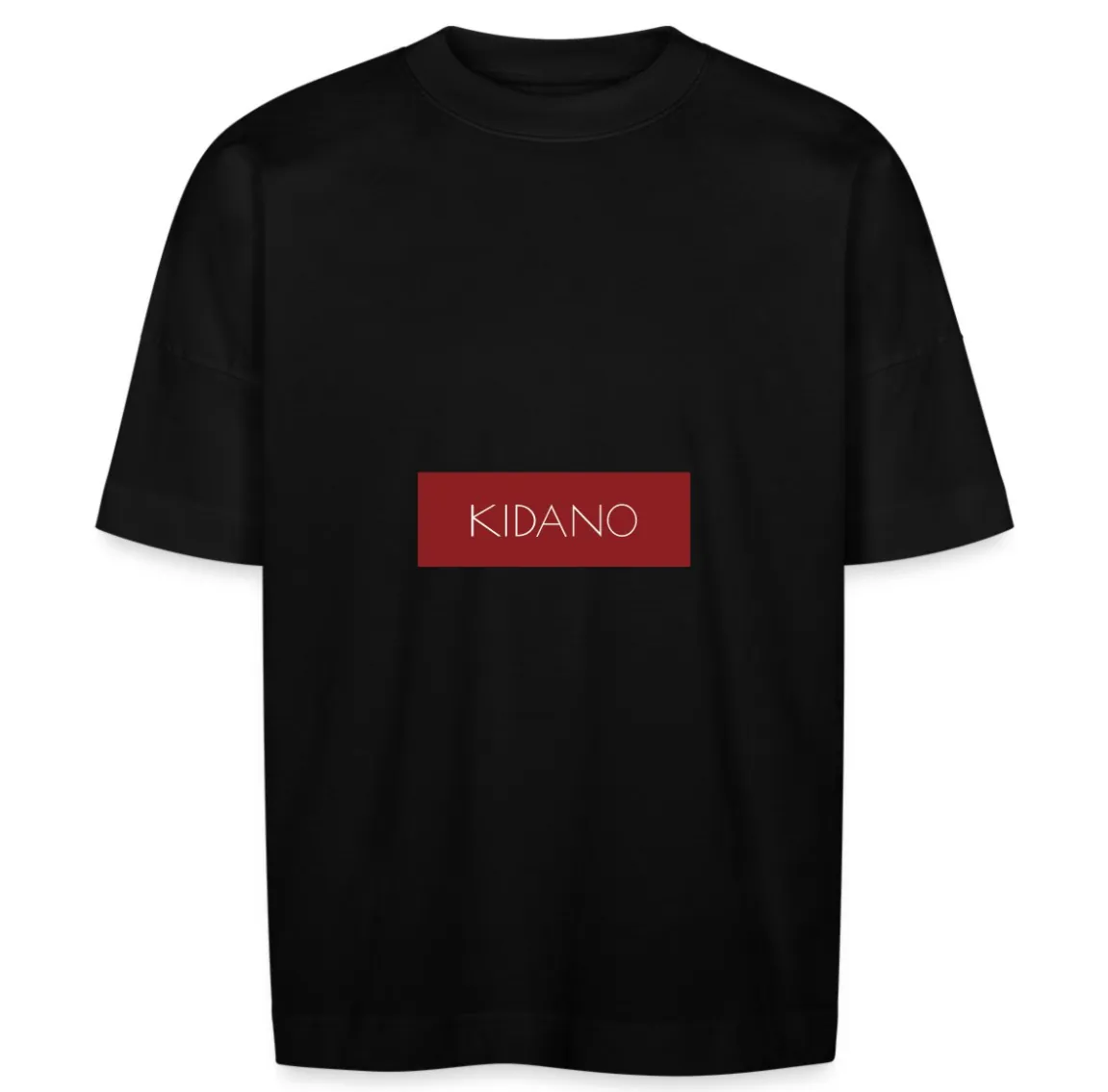 Black T-shirt with red logo